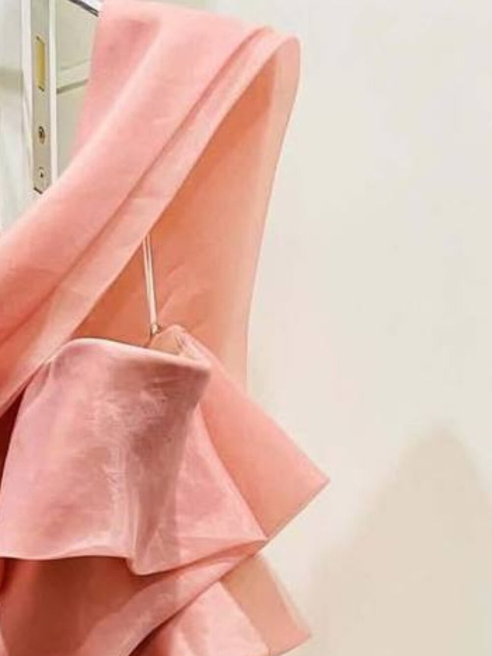 Pink One Shoulder Ruffle Dress - Picture 2 of 4